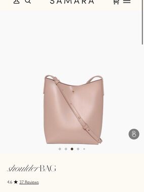 Samara Signature Blush Shoulder Bag with Adjustable Strap